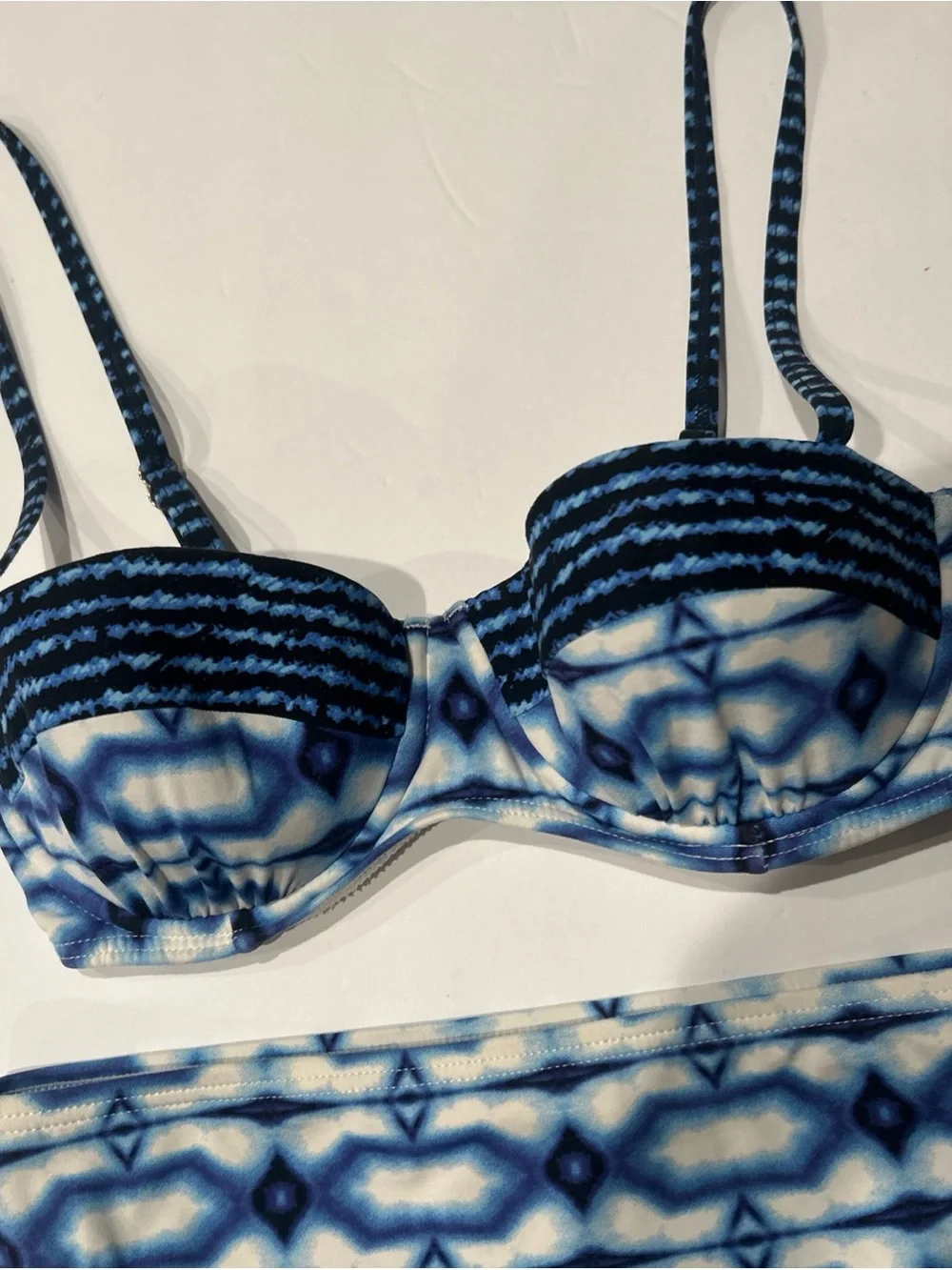 Michael Kors Blue Patterned Two-Piece Bikini